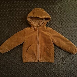 Kids Gap Brown Corduroy Hooded Jacket 3T